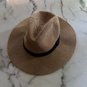 Hat is O-S and has a adjustable string inside, material is soft,never worn